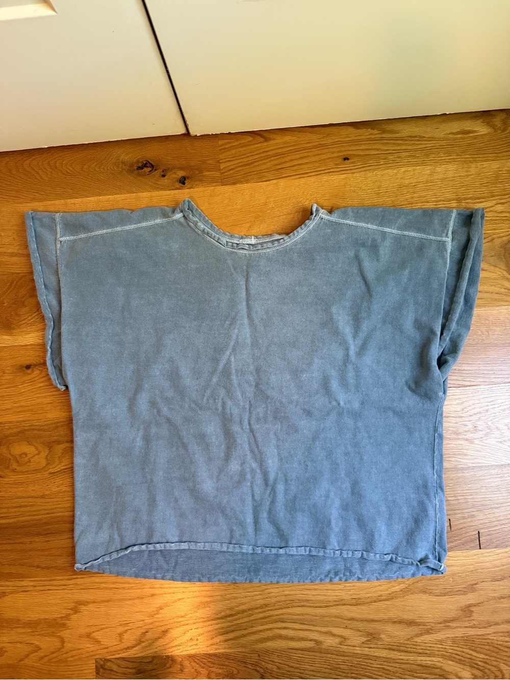 Short Sleeve Washed Blue sweatshirt